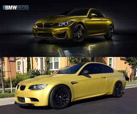 Bild Vergleich Bmw M4 Concept Trifft Bmw M3 E92 In Phoenix Gelb