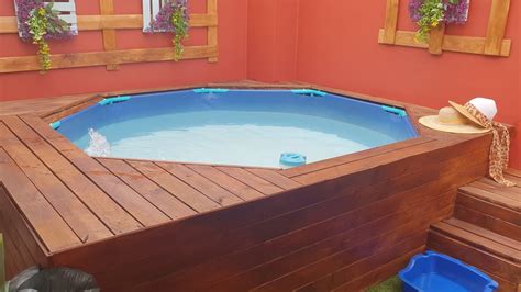 Como Hacer Un Deck De Madera Para Piscina Intex Youtube