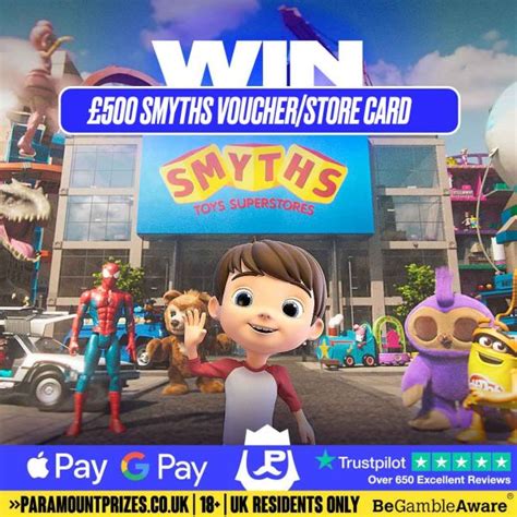 500 Smyths Voucher Paramount Prizes