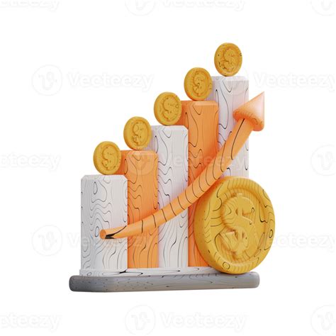 3d Illustration Financial Graph Rose 23841916 Png