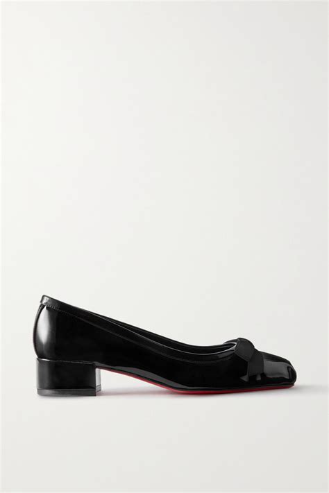 Christian Louboutin Mamaflirt Bow Detailed Patent Leather Pumps In