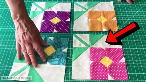 Easy Flower With A Stem Quilt Block Tutorial