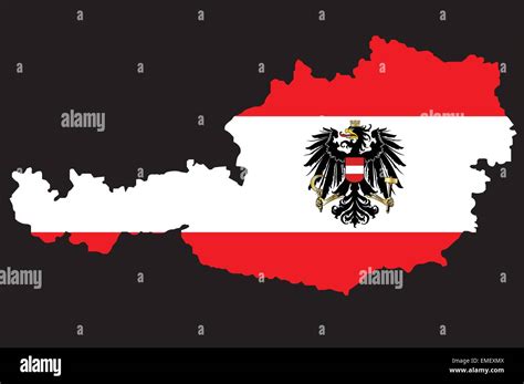 Austrian Flag And Map Stock Vector Image Art Alamy