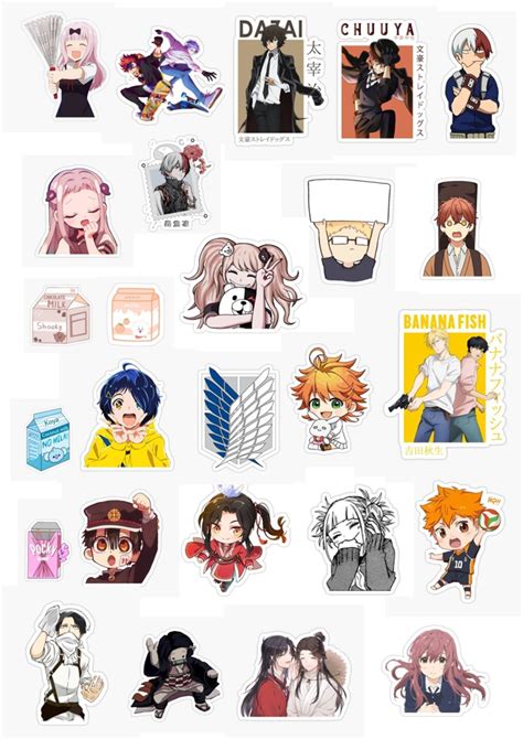 stikers anime random Pegatinas bonitas Pegatinas kawaii Artesanías