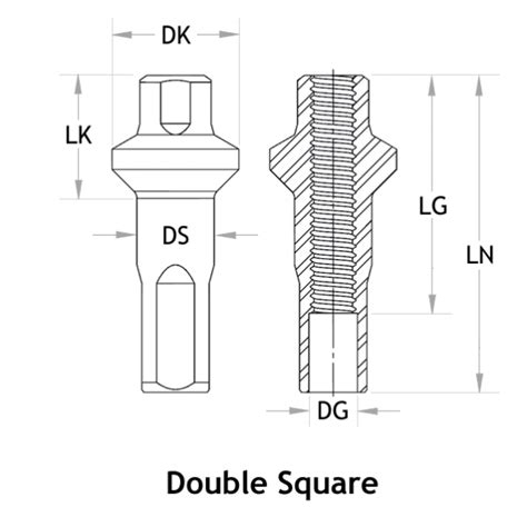 Sapim Alu Polyax Double Square Nipple für 14G Speichen Komponentix