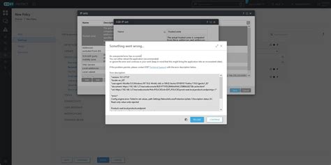Bug In Editing Ipset Policy Console Will Say Something Went Wrong