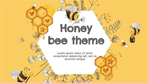 Cute Honey Bee Theme Template Free Google Slides Templates Honey