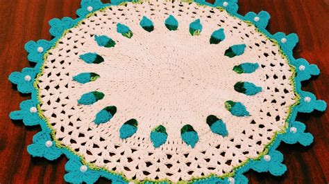 Crochet Tulip Flowers Doily Youtube