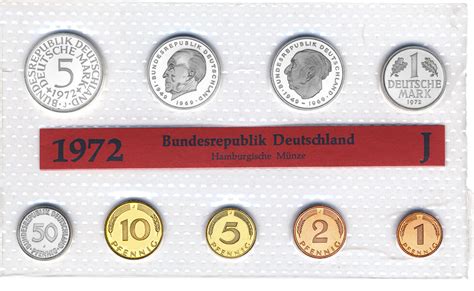 10 68 Deutsche Mark Deutschland DM KMS 1972 Polierte Platte MA Shops