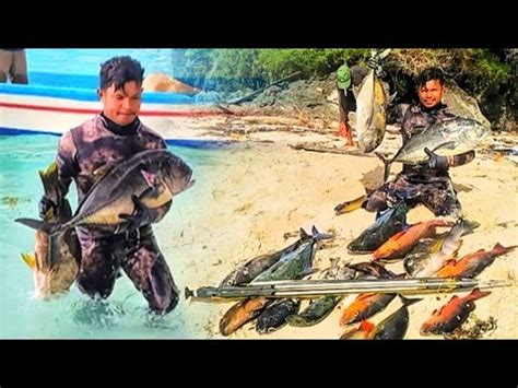 SPEARFISHING SAAT CUACA EXTREME BANYAK IKAN MONSTER MENYALA YouTube