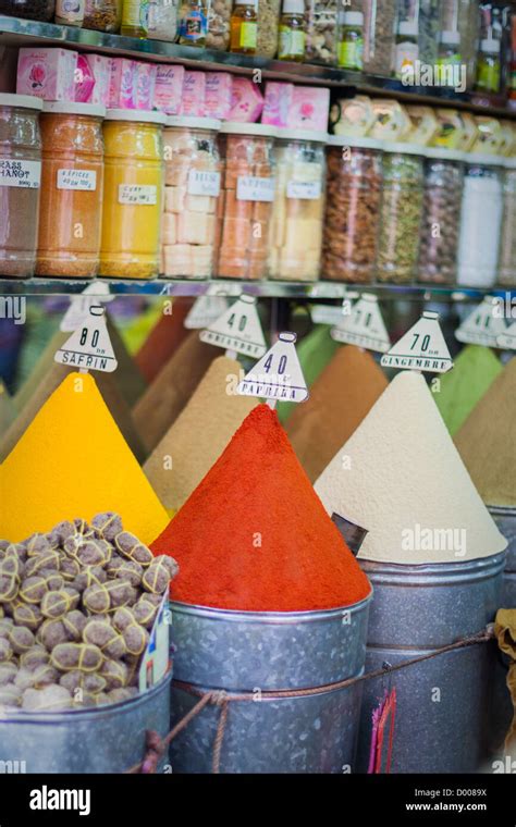 Colorful Spices In The Souks Of Marrakesh Stock Photo Alamy