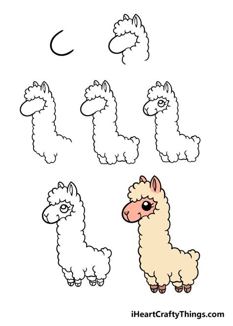 Llama Drawing How To Draw A Llama Step By Step