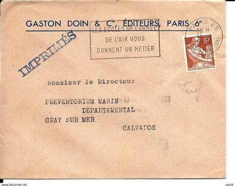 Lettres Documents Enveloppe Ent Te Gaston Douin Diteur Paris