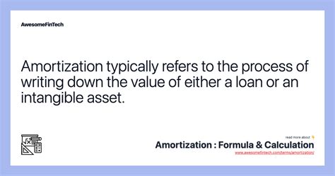 Amortization Formula And Calculation Awesomefintech Blog