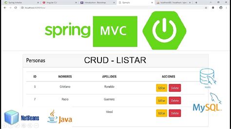 CRUD En Java Con SPRING MVC Y MYSQL PARTE 01 YouTube