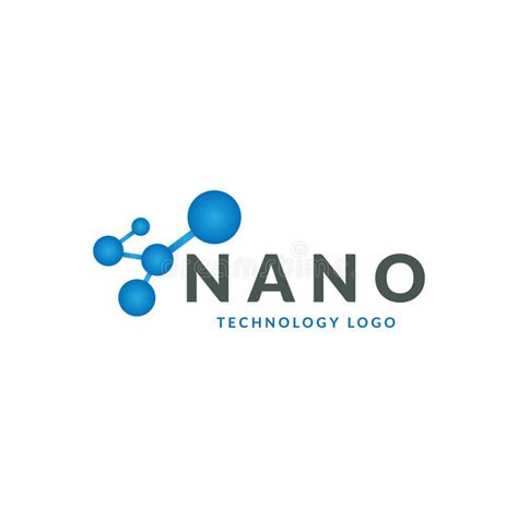 Blue Nano Tech Logo Template Stock Vector Illustration Of Connection