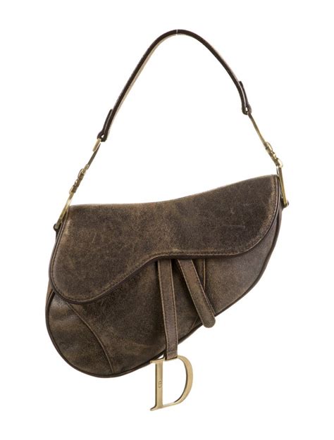 Christian Dior Vintage Suede Saddle Bag Brown Shoulder Bags Handbags Chr179522 The Realreal