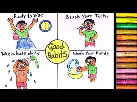 How To Draw Good Habits Drawing Good Habits Easy Drawing YouTube