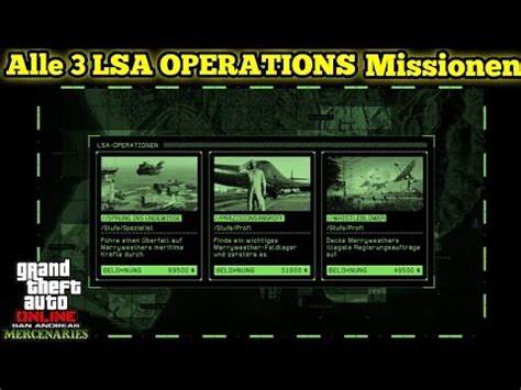 GTA 5 Online San Andreas Mercenaries DLC Alle 3 LSA OPERATIONS