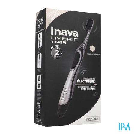 Inava Hybrid Timer Brosse A Dents Electr Black La Réponse Médicale