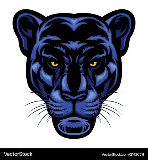 Black panther head Royalty Free Vector Image - VectorStock