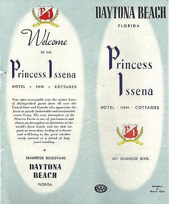 Princess Issena Hotel Seebreeze Blvd Daytona Beach Fl Vintage Travel