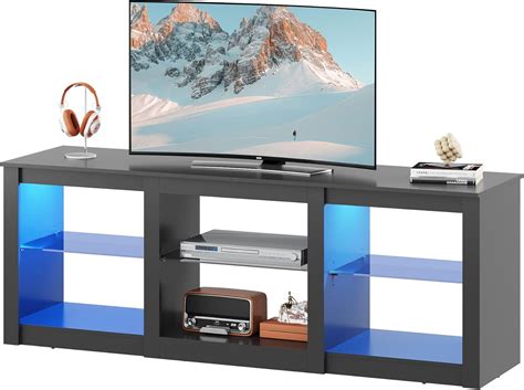 Amazon WLIVE TV Stand With LED Lights For TVs Up To 65 Inch