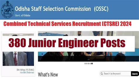 Ossc Cts Recruitment For Junior Engineer Vacancies Check