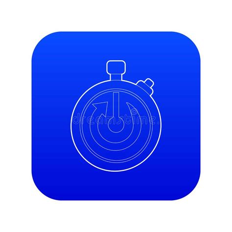 Stopwatch Icon Blue Vector Stock Vector Illustration Of Interval