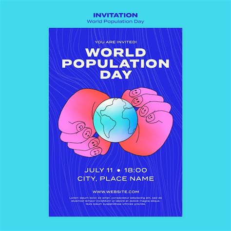 Free Psd World Population Day Invitation Template