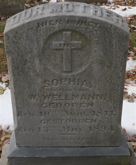 Sophia Dambrey Dornbree Wellmann 1811 1894 Find A Grave Memorial