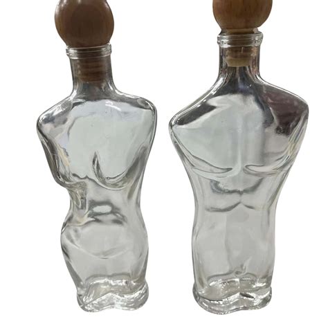 Vintage Kefla Pair Nude Figures Man And Women Liquor Bottle S