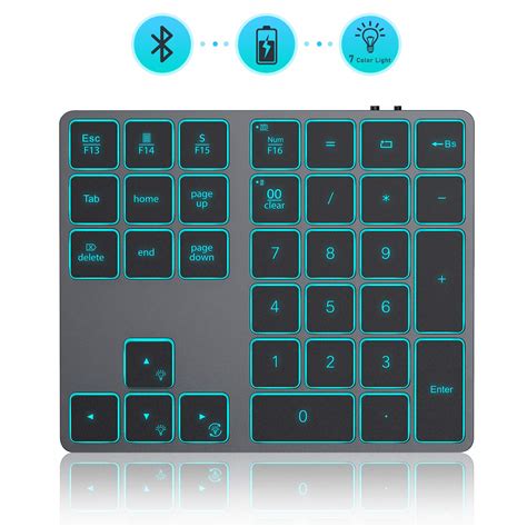 Buy Wireless Bluetooth Backlit Numeric Keypad Jelly Comb Rechargeable