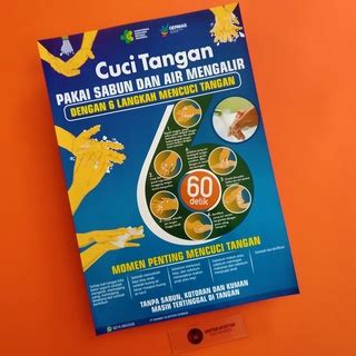 Jual Termurah Poster Langkah Cuci Tangan Poster Cuci Tangan Pakai