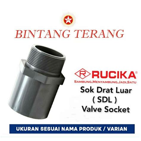 Jual Sok Drat Luar 3 4 Rucika SDL 3 4 Rucika Soket Drat Luar 3 4