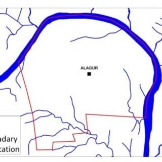 Drainage map of Alagur village, Jamakhandi taluk, Bagalkote district ...