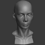 Female Head Base Mesh 3D Model 9 Ztl Obj Free3D