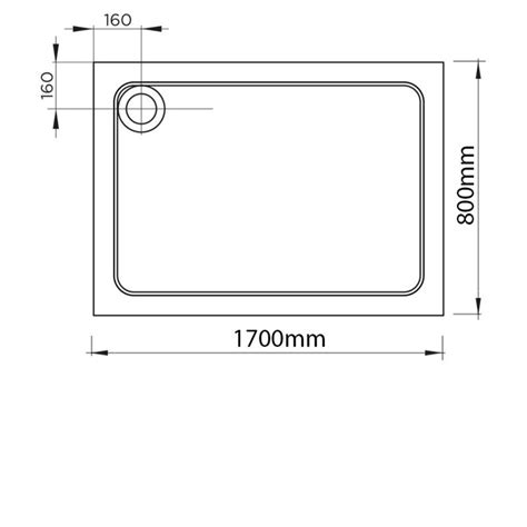 April Rectangular Shower Tray Mm X Mm Tr