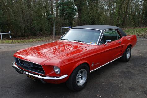 SOLD: "Cali" 1967 Ford Mustang Coupe Red Auto V8 - Oakwood Classics