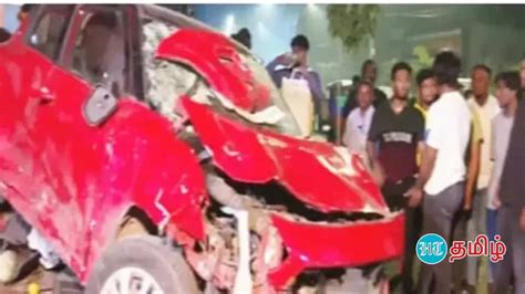 Accident சாலையோரம் நின்றிருந்தவர்கள் மீது கார் மோதிய விபத்து இருவர்