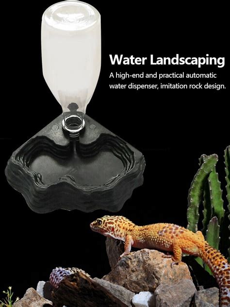 Reptile Water Bottle Turtle Automatic Water Dispenser Feeders Drinking