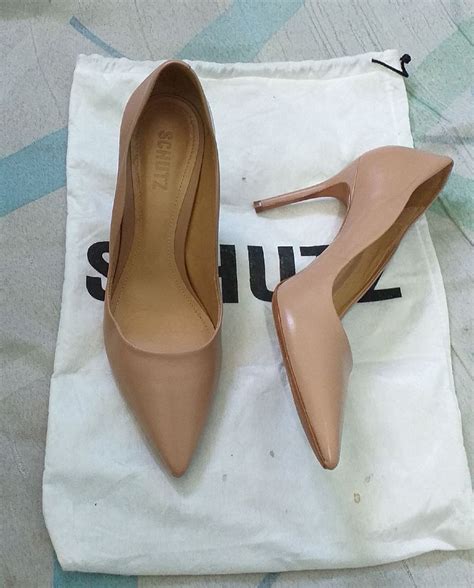 Scarpin Schutz Nude Salto Fino Sapato Feminino Schutz Usado Enjoei