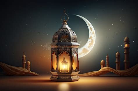 Ramadan Holiday Background Illustration Ai Generative Stock