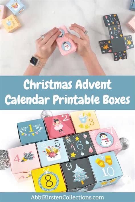 Diy Advent Calendar Boxes 25 Free Christmas Printable Box Templates