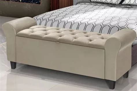 Recamier Báu Divã Paris 190cm Para Cama King Capitonê Lv Móveis