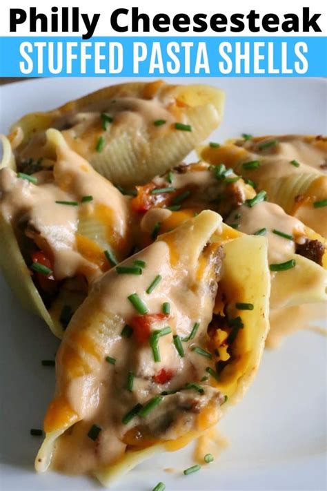 Philly Cheesesteak Stuffed Pasta Shells Recipe