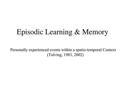 Ppt Hippocampus And Medial Temporal Lobe Functional Neuroanatomy