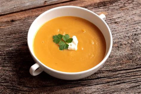 Sopa De Batata Doce E Cenoura Assadas Mel E Pimenta