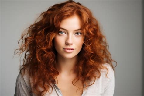 Premium Ai Image The Radiant Charisma Of Red Curly Hair Generative Ai