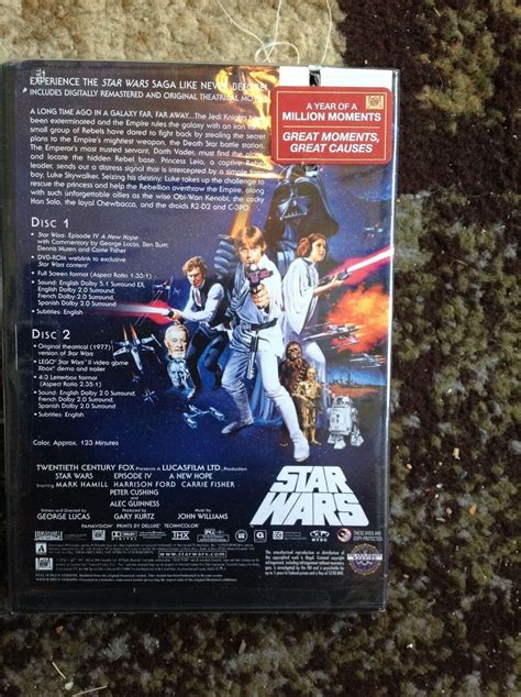 Star Wars A New Hope Dvd Disc New Theatrical Release